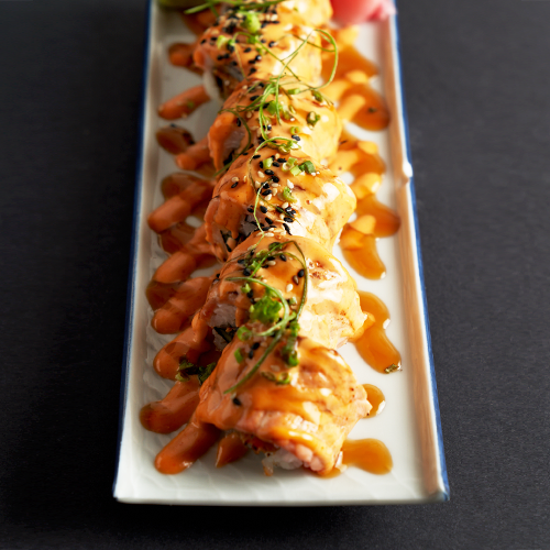 Rolls and Sashimi | Crispy Torched Salmon Roll - Ebi 10 PH